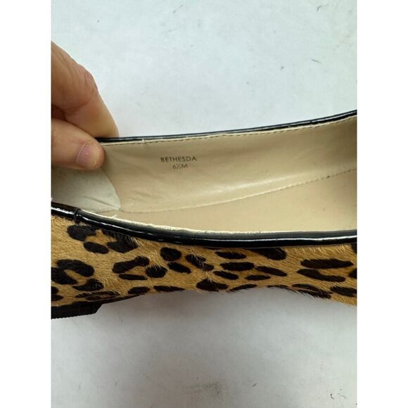 Y2K Cheetah Print Vintage Cow Hair Ellen Tracy Ballet Flats Bethesda - Size 6.5 - Picture 7 of 9